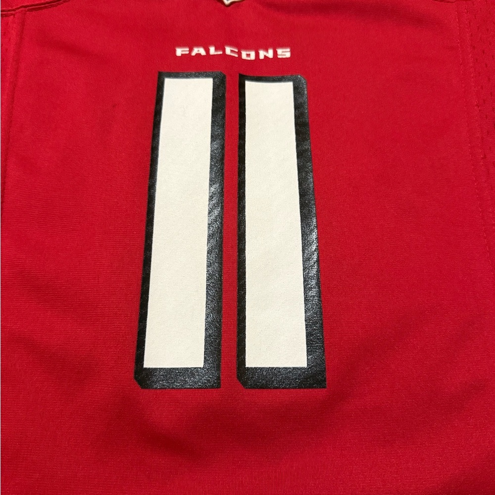 NFL Red and Black Falcons Jersey with Number 11 - Picture 3 of 7